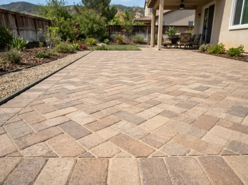 Paver patio installation in Homeland CA