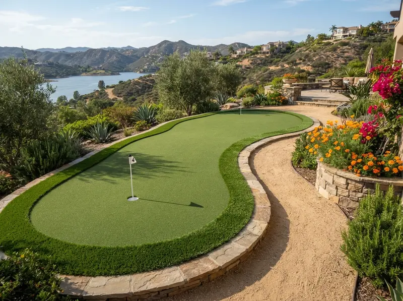 Canyon Lake CA putting green in Homeland